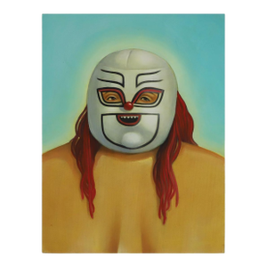1970s Mexican Wrestler Painting