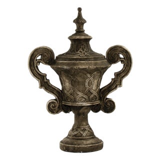 Small Grey Resin Urn For Sale