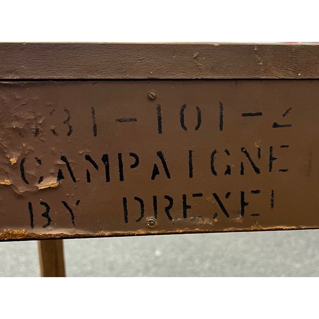 Drexel 1960s Drexel Campaign Style Desk For Sale - Image 4 of 6