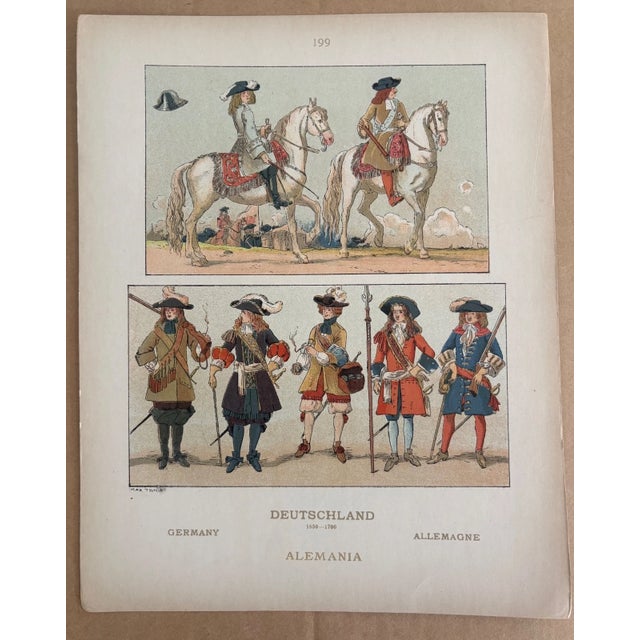 Up for sale is this gorgeous costume print from a 1925 book on costume by Adolf Rosenberg. It is matted in a pH neutral...