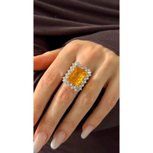 Italian Diamond Opal Ring, Necklace 18k Gold 11 TCW Certified For Sale - Image 3 of 18