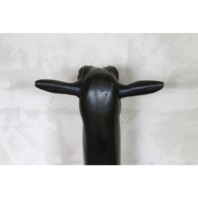 1980s Vintage Deer Figurative Sculpture, Bronze-Finish Fiberglass For Sale - Image 16 of 18