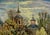 1990s Cathedral of the Pacific Landscape, II Impressionist Style Oil Painting For Sale - Image 4 of 5
