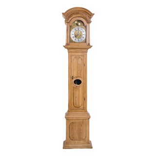 Southern Jutland Grandfather Clock in Light Pine, 1780s For Sale