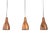 Copper Pendant Lights by Bent Karlby for Lyfa, 1950s, Set of 3 For Sale