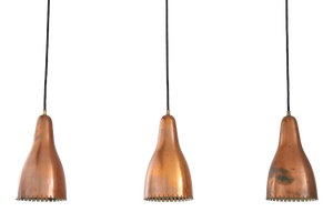Copper Pendant Lights by Bent Karlby for Lyfa, 1950s, Set of 3