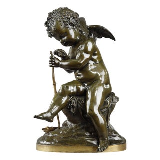 After Lemire, Cupid, 1880, Bronze Sculpture For Sale