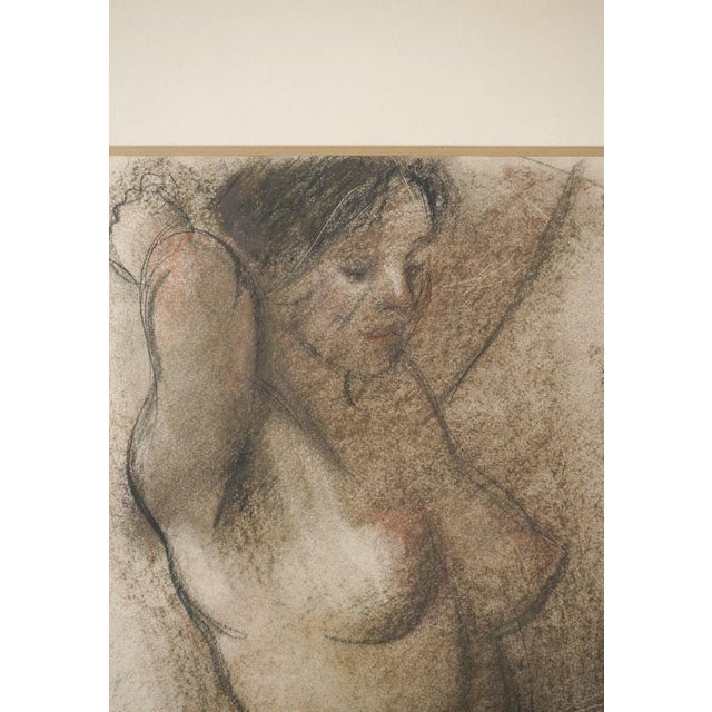 Life Study of Nude Lady, 1976, Graphite on Paper, Framed For Sale - Image 3 of 8