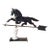 Early 20th Century Copper Horse Weathervane With Copper Ball and Milk Glass & Wood Stand For Sale