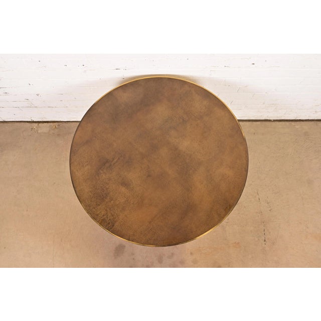 1950s Paul McCobb Irwin Collection Mahogany, Brass, and Cane Leather Top Coffee Table, 1950s For Sale - Image 5 of 10