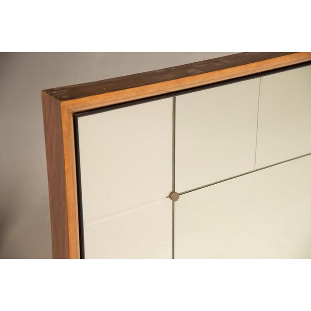 1940s Large Art Deco Mirror with Wooden Frame and Black Trim, 1940s For Sale - Image 5 of 12