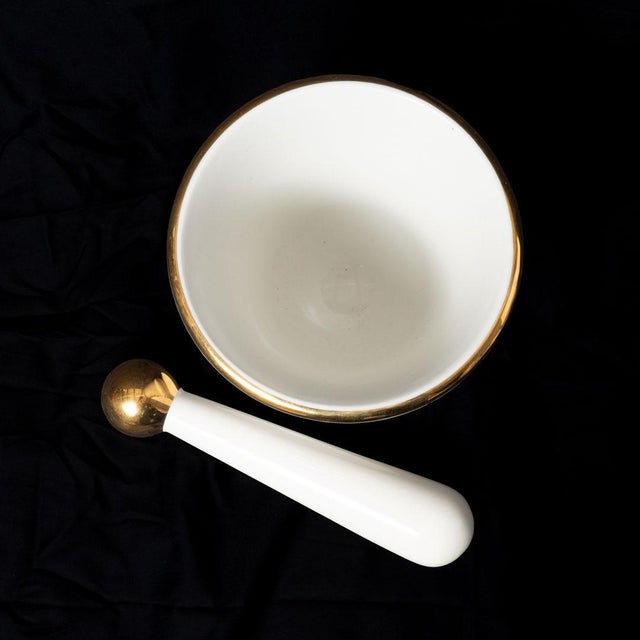 Mid 20th Century Porcelain Mortar and Pestle For Sale - Image 5 of 9