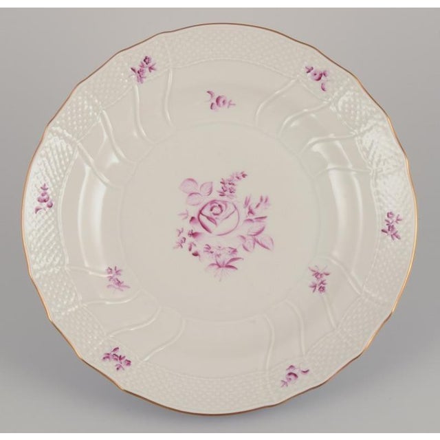 Mid 20th Century Dinner Plates from Herend, Hungary, Set of 4 For Sale - Image 3 of 9