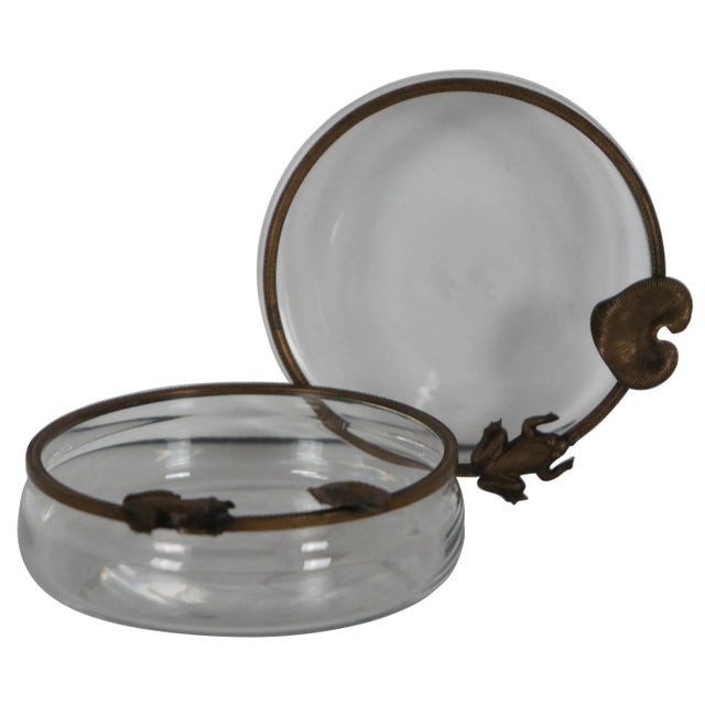 Mid Century Artisian Glass Ashtrays - Set of 2 For Sale - Image 10 of 10