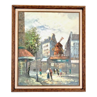 Oil Painting by Caroline Burnett - Paris Street Scene For Sale