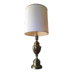 Solid Brass 12-Sided Trophy Urn Lamp & Barrel Shade From the Stiffel Company