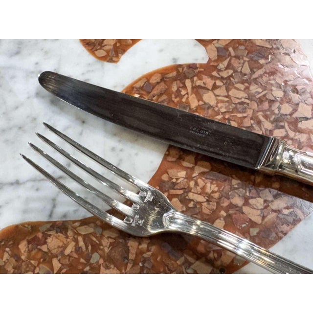 Contours Forks and Knives from Ercuis, Set of 24 For Sale - Image 9 of 11