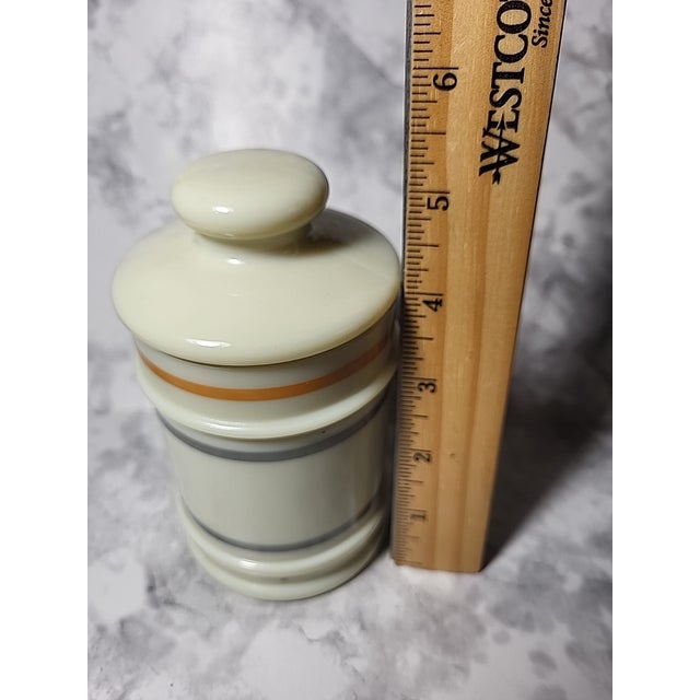 Antique Custard Glass Apothecary Jar Darvon Compound 65 Medicine Poison Pharmacy For Sale - Image 9 of 11