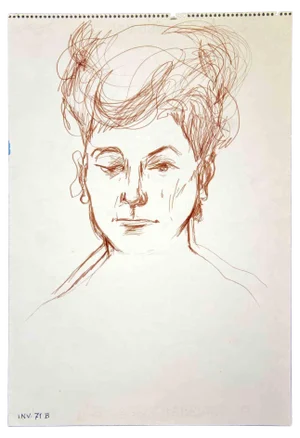 Leo Guida, Portrait, Original Drawing, 1970s