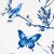 Contemporary Schumacher Birds & Butterflies Wallpaper in Porcelain - 9 Yards For Sale - Image 3 of 5
