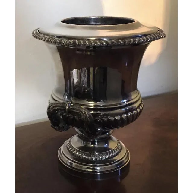 Metal Antique 19th Century English Sheffield Silver Campagna Urn Champagne Ice Bucket For Sale - Image 7 of 11