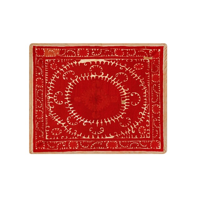 Vintage Suzani from Samarkand, circa 1900s. Dimension; 47.2'' x 59" inches / 120 x 149 cm / 3'11'' x 4'9'' Material: 100%...