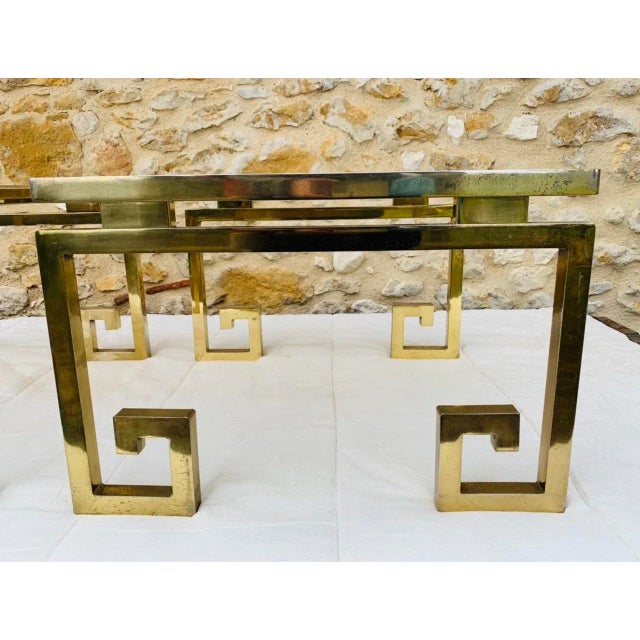 Metal Italian Modern Brass & Glass Side Tables, 1970s, Set of 2 For Sale - Image 7 of 18