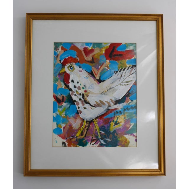 Impressionist 1990s Jim Wagner Original Oil Painting "Holiday Chicken" Taos Nm Art, Parks Gallery For Sale - Image 3 of 7