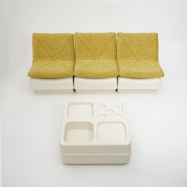 Modular sofa with coffee table designed by studio da by cesare casati for sormani, 1970s. The project reflects the...