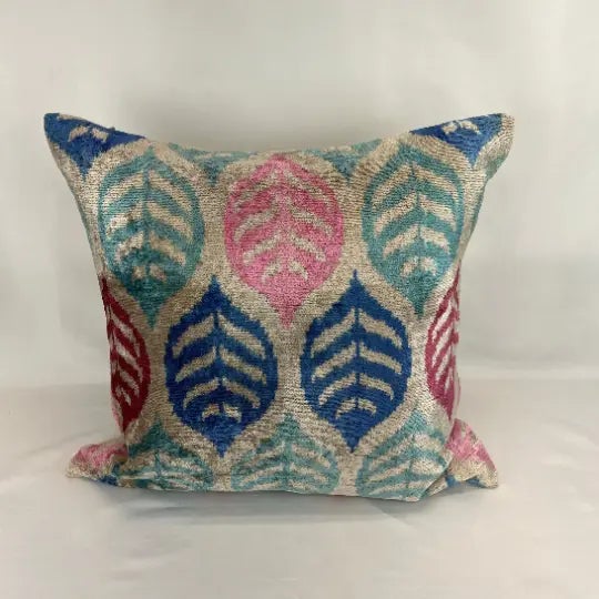 2010s Handmade Silk Ikat Decorative Pillow Cover For Sale - Image 5 of 5
