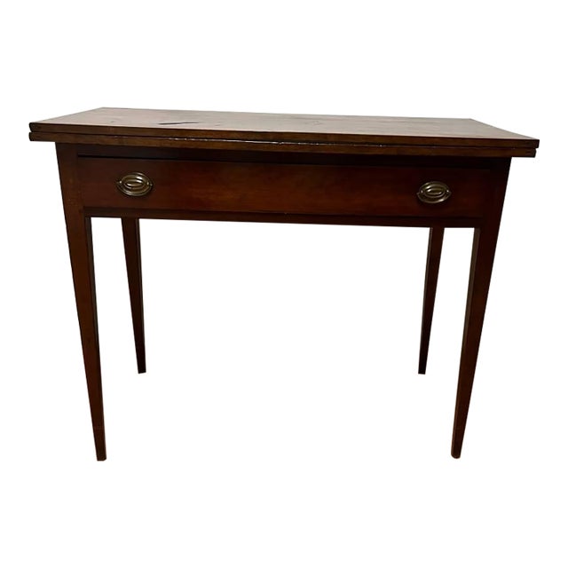 Antique Hepplewhite Style Mahogany Console Opens to Game Table For Sale