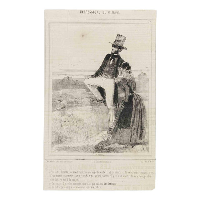 Paul Gavarni, Impressions of Ménage, 19th Century, Lithograph For Sale
