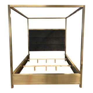 California King Size Universal Furniture Modern Harlow Canopy Bed Modern For Sale