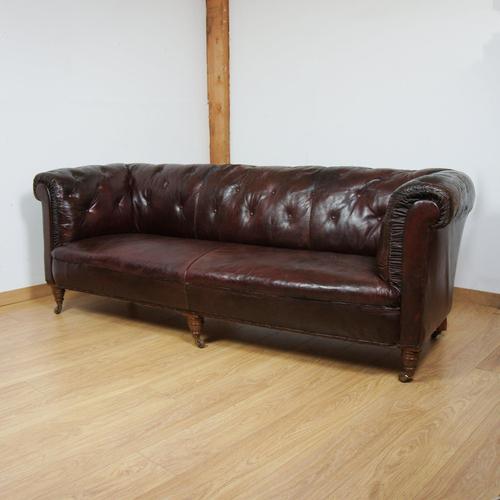 Victorian Leather Chesterfield Sofa For Sale - Image 3 of 16
