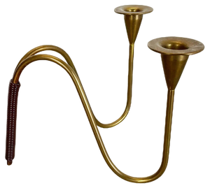 Sculptural Brass Candleholder Object attributed to Günter Kupetz for WMF, Germany, 1950s