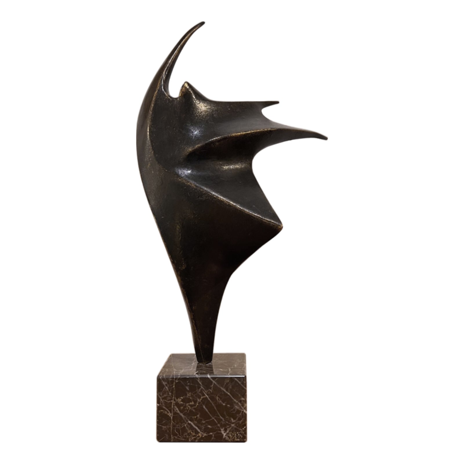 Dancer Bronze & Marble Sculpture by Kostas Dikefalos, 1970s | Chairish