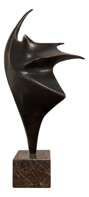 Dancer Bronze & Marble Sculpture by Kostas Dikefalos, 1970s