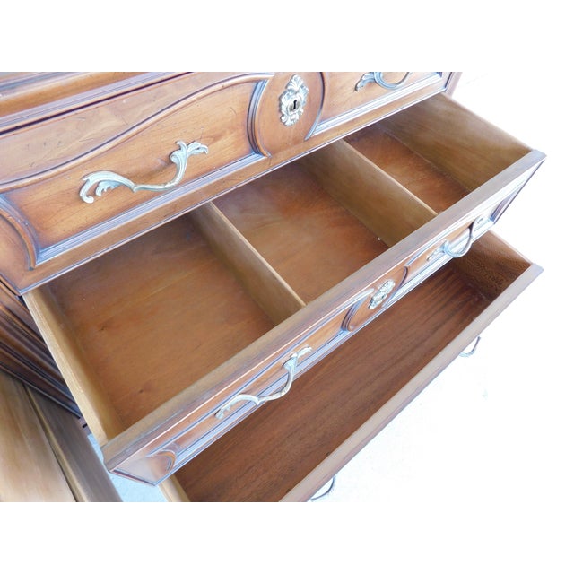 Brown Henredon French Louis XV Style Dresser 70"w For Sale - Image 8 of 16