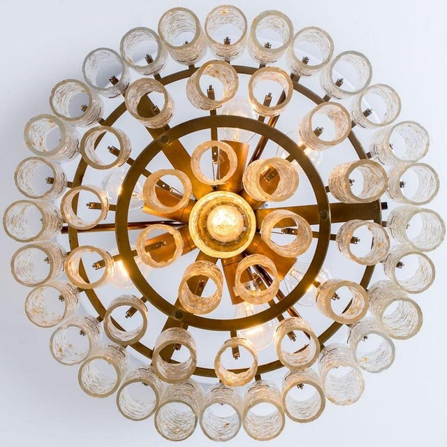Doria Gold Flakes Glass and Brass Chandeliers, 1960s For Sale - Image 6 of 18