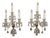 Theresian Wall Lamps with Crystal Trimmings, Set of 2 For Sale
