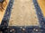 Textile Antique Chinese Peking Rug, Wool Pile, Tan Field, Navy Border, 9' x 12' For Sale - Image 7 of 17
