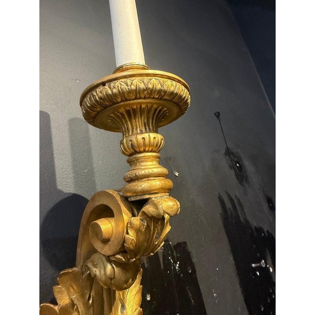 Neoclassical 1900 Caldwell Gilt Bronze One Light Sconces For Sale - Image 3 of 7