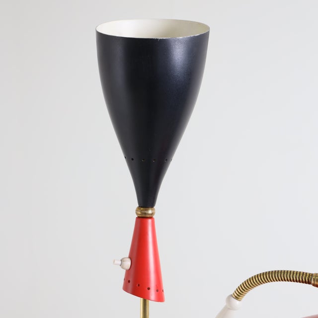 Modern Italian Modernist Two Light Floor Lamp For Sale - Image 3 of 8