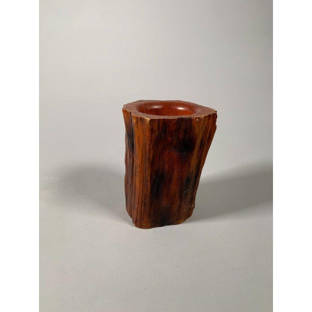 Asian Bitong Brush Pot, China, 20th Century For Sale - Image 3 of 8