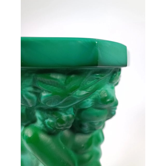 1930s František Pazourek Malachite Antique Vase 1930s For Sale - Image 5 of 7