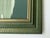 Paint “Serenity Pines" Green Abstract Art in Vintage Frame, Transitional Living Room Art by JTS For Sale - Image 7 of 9