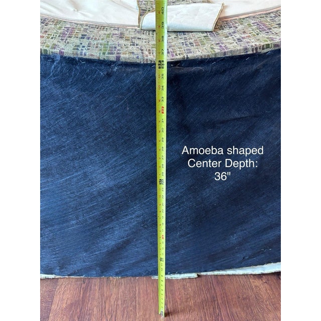 2000 - 2009 Sherrill Amoeba Shaped One Arm Sofa With Accent Pillows For Sale - Image 5 of 16