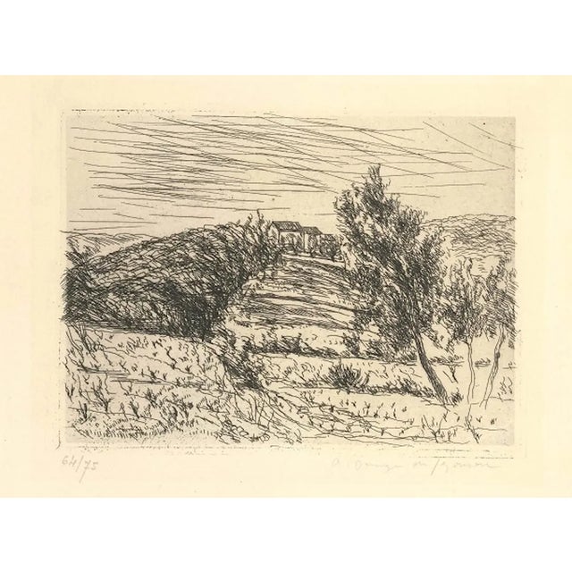 La colline de Sainte Anne - Original Etching by Dunoyer de Segonzac - 1925 1925 For Sale