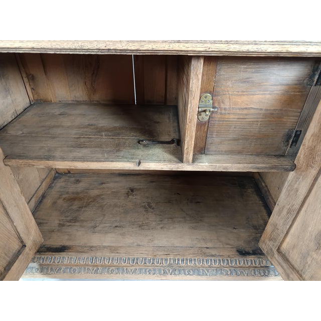 Oak and Carved Marble Sideboard For Sale - Image 17 of 18