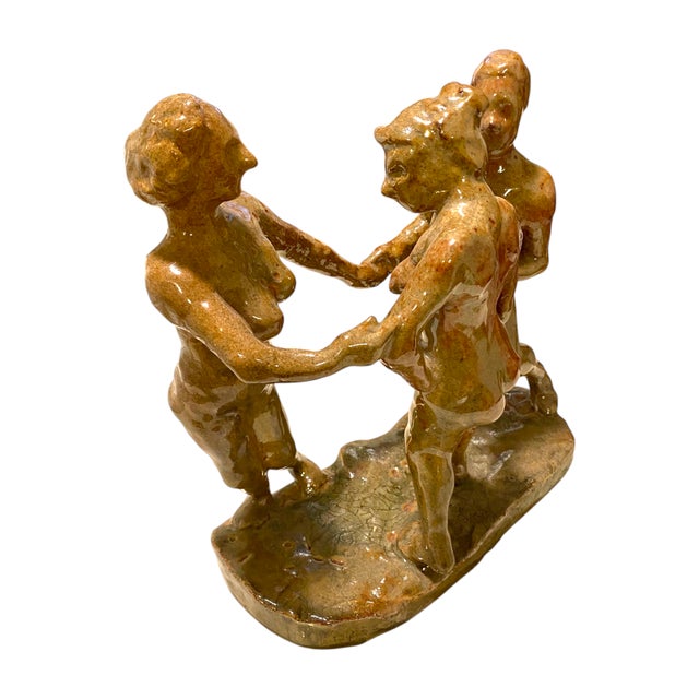 Late 20th Century Three Graces Ceramic Sculpture Greek Mythology San Francisco Bay Area Artist For Sale In San Francisco - Image 6 of 18